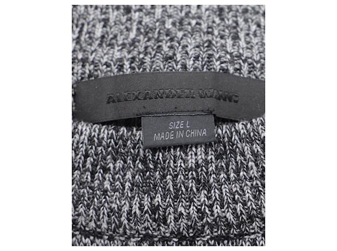 Alexander Wang Fair-Isle-Pullover aus grauer Wolle - Ansicht 4