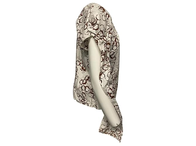 Blusa Estampada Marni en Algodón Blanco Castaño - vista 2