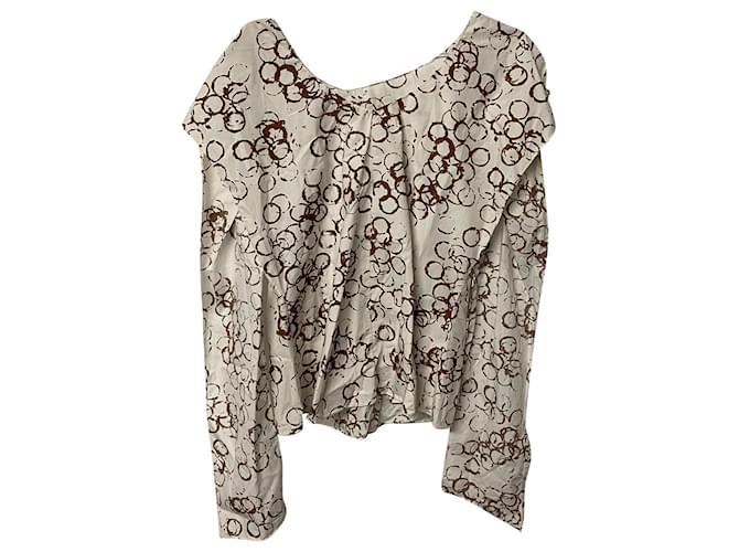 Blusa Estampada Marni en Algodón Blanco Castaño - vista 5