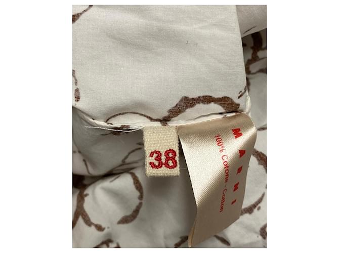 Blusa Estampada Marni en Algodón Blanco Castaño - vista 8