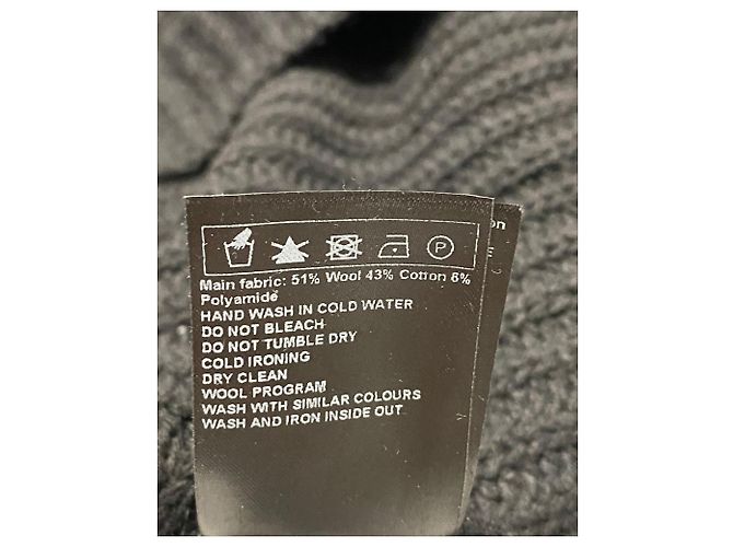 Ba&sh Hades Gerippter Pullover mit Knopfdetail aus schwarzer Wolle - Ansicht 9