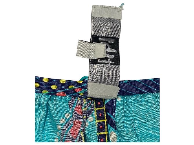 Tibi Halter Neck Patterned Blouse in Multicolor Silk - view 6