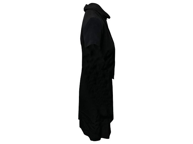 Hugo Boss Vestido de trabalho Hugo Keyhole decote é viscose preta Preto - vista 2