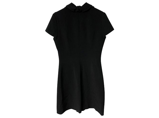 Hugo Boss Vestido de trabalho Hugo Keyhole decote é viscose preta Preto - vista 4