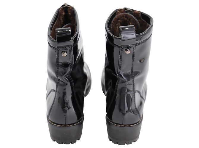 Stivali con zip Stuart Weitzman in pelle verniciata nera Nero - vista 3
