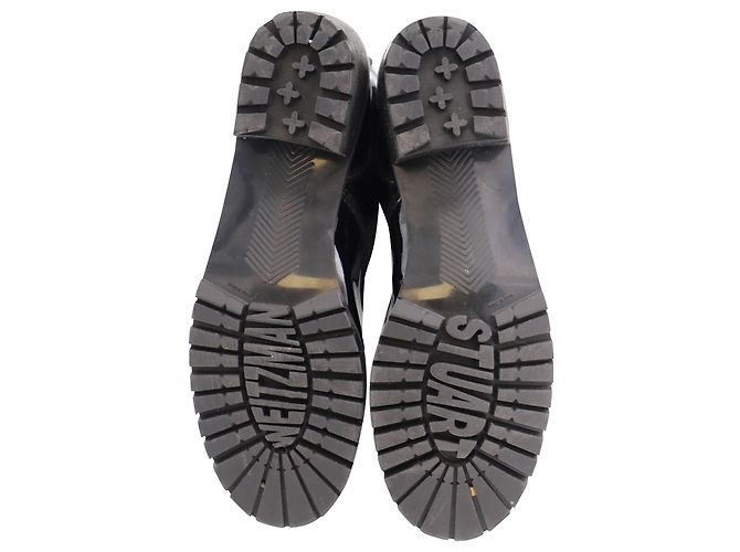 Stivali con zip Stuart Weitzman in pelle verniciata nera Nero - vista 4
