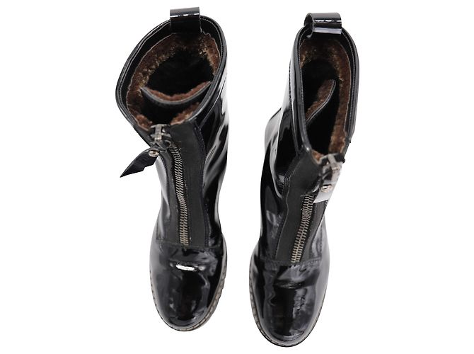 Stivali con zip Stuart Weitzman in pelle verniciata nera Nero - vista 5
