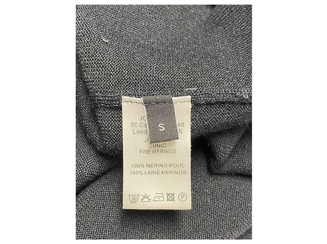 Joseph Langer Pullover mit Reißverschluss vorne aus schwarzer Wolle - Ansicht 8