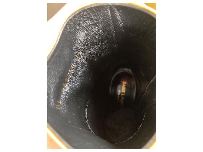 Botas Yves Saint Laurent Lou de piel dorada Dorado - vista 4