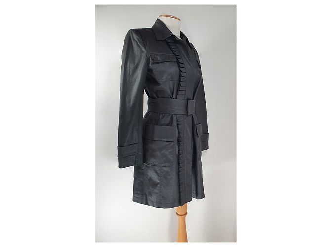 Gabardina Luisa Cerano Marrón Oscuro Algodón - vista 2