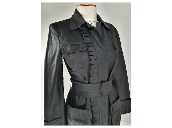 Gabardina Luisa Cerano Marrón Oscuro Algodón - vista 3
