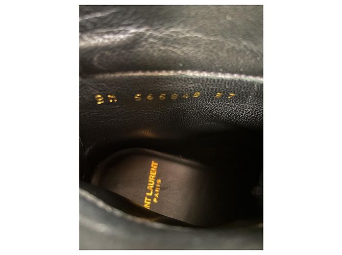 Yves Saint Laurent Miles 30 Matt Botines de piel dorada - vista 6