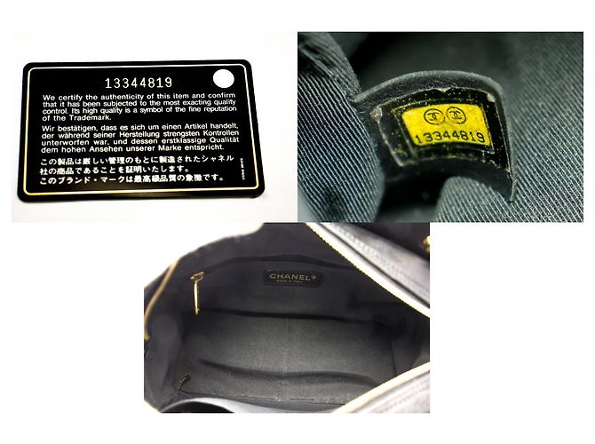 Bolsa de ombro CHANEL com corrente de caviar sacola de compras preta acolchoada Preto - vista 9