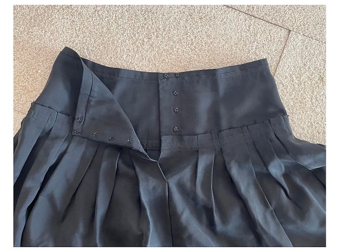 Autre Marque Falda T De Seda Gris Charcoal. 36 Gris antracita - vista 11