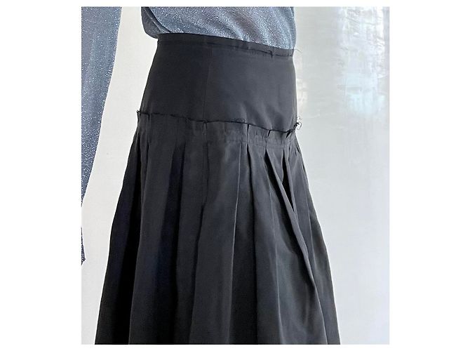Autre Marque Falda T De Seda Gris Charcoal. 36 Gris antracita - vista 14