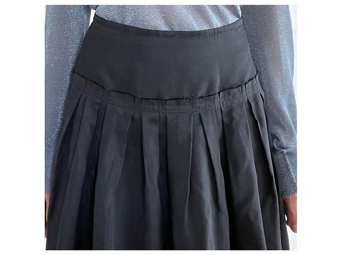 Autre Marque Falda T De Seda Gris Charcoal. 36 Gris antracita - vista 15