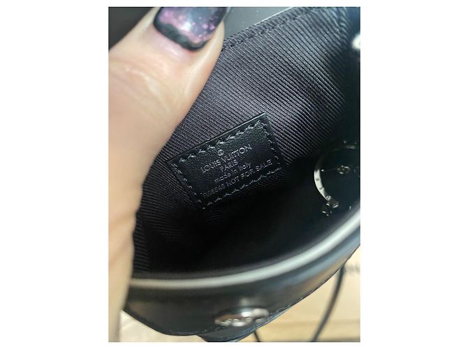 City Steamer Zaino Louis Vuitton nano micro steamer Nero Argento Silver hardware - vista 5
