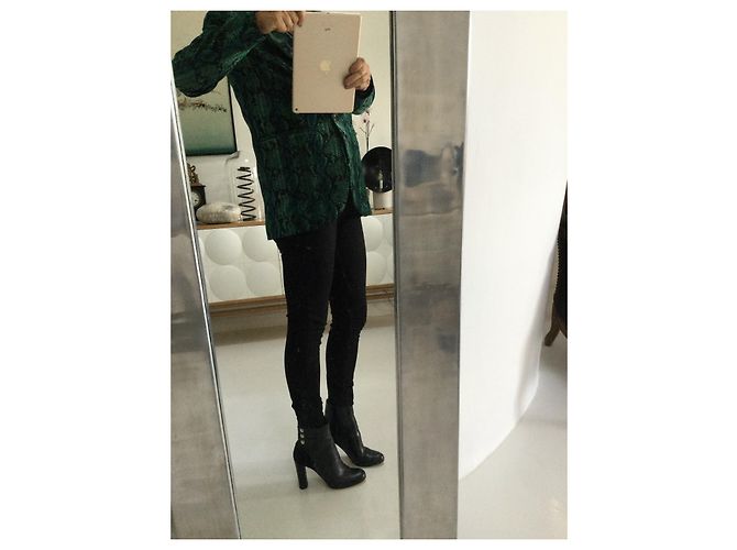 Stivaletti Iro in pelle nera Nero - vista 3