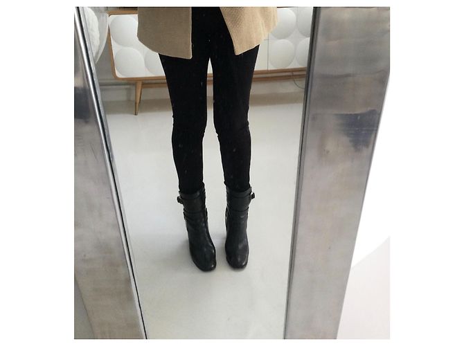 Stivaletti Isabel Marant Aspeyn in pelle nera 38 Nero - vista 2