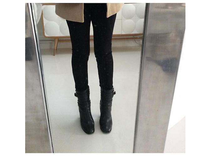 Stivaletti Isabel Marant Aspeyn in pelle nera 38 Nero - vista 3