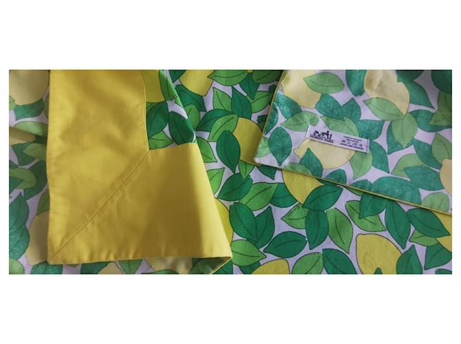 Hermès Ropa de hogar ''Limones'' Multicolor Amarillo Verde claro - vista 3