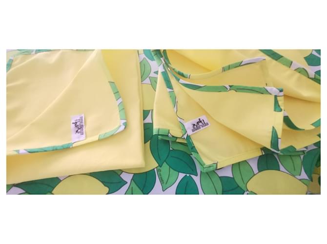 Hermès Ropa de hogar ''Limones'' Multicolor Amarillo Verde claro - vista 5