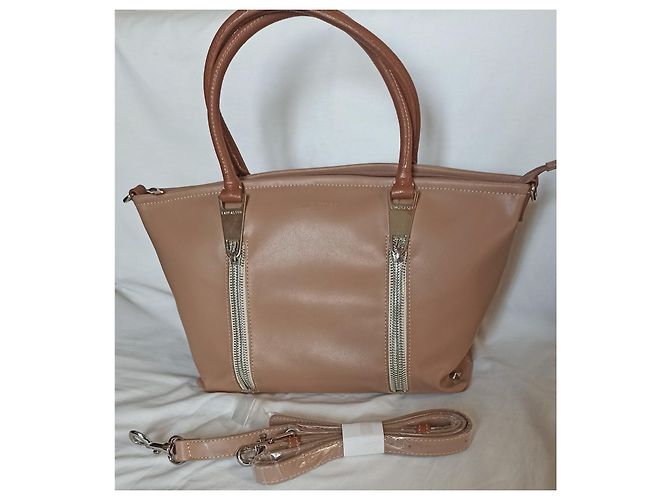Autre Marque Borsa Lancaster beige in pelle a tracolla - vista 2