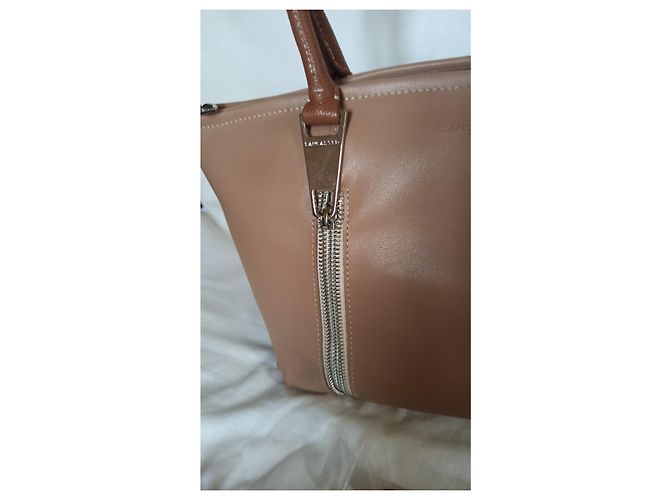 Autre Marque Borsa Lancaster beige in pelle a tracolla - vista 7