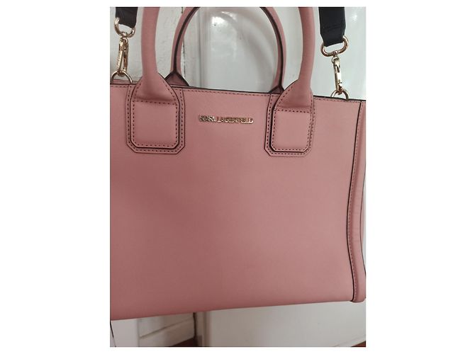 Borsa Karl Lagerfeld in pelle rosa - vista 2