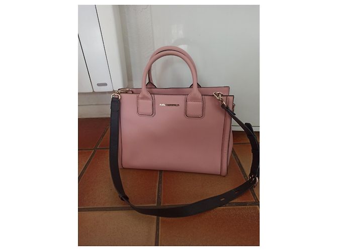 Borsa Karl Lagerfeld in pelle rosa - vista 9