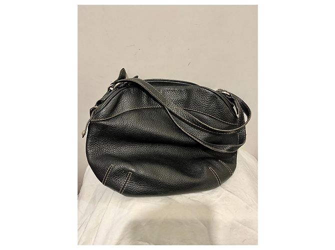 Borsa a spalla Tod's grande a grana nera Nero - vista 2