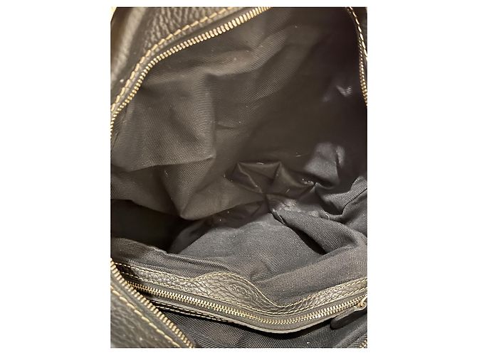 Borsa a spalla Tod's grande a grana nera Nero - vista 4