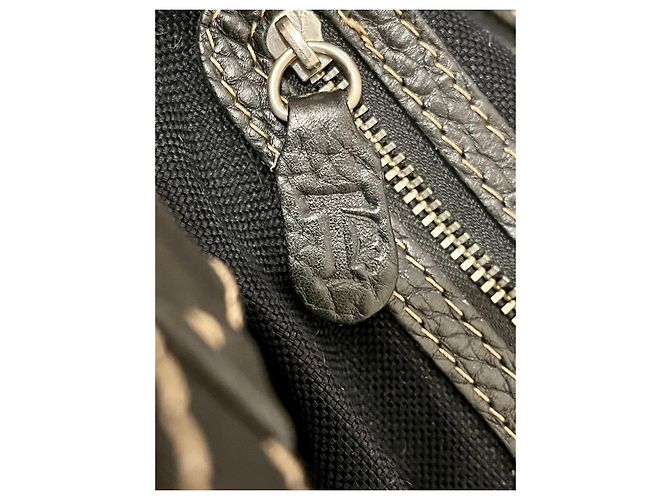 Borsa a spalla Tod's grande a grana nera Nero - vista 8