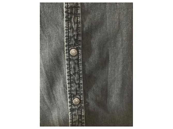 Camisa Ikks de algodón gris S - vista 4