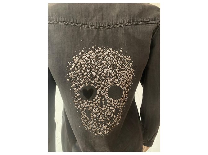 Camisa Ikks de algodón gris S - vista 6