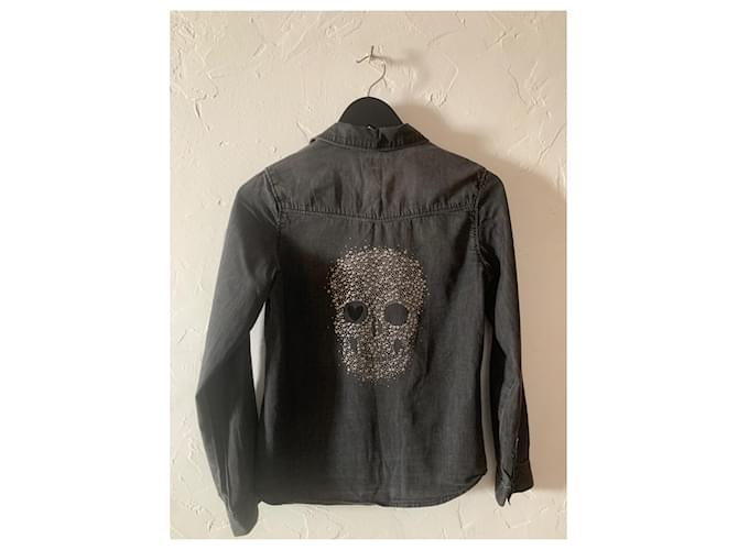 Camisa Ikks de algodón gris S - vista 7