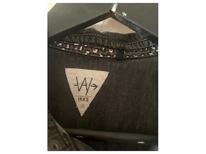 Camisa Ikks de algodón gris S - vista 9