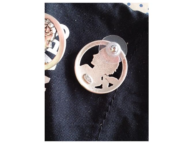 Orecchini Chanel Mademoiselle Coco Argentati Argento - vista 3