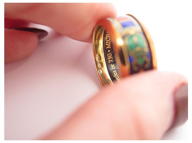Autre Marque MICHAELA FREY FREYWILLE MISS SCARABÄUS ÄGYPTEN T RING55 IN GOLDEMAILLE 18K-RING - Ansicht 7