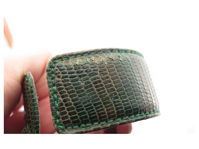 VAN DER BAUWEDE ARMBAND EFEU VERGOLDET MANSCHETTE + 2 EIDECHSEN-LEDER-BINDUNGEN Golden - Ansicht 14