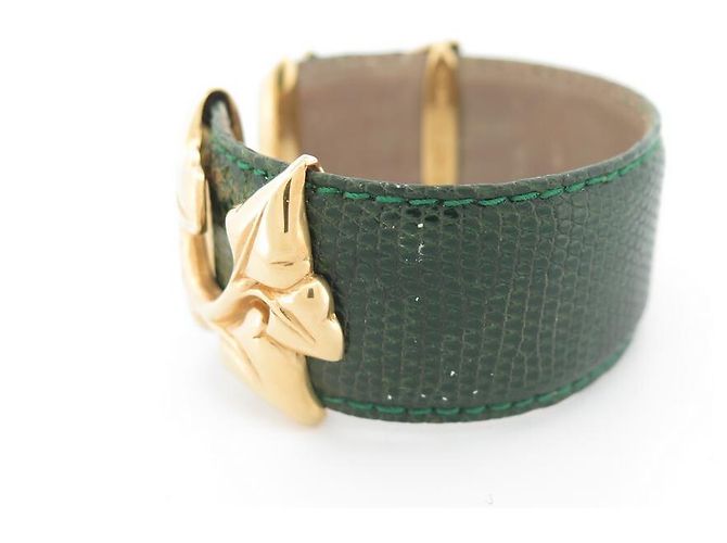 BRACCIALE VAN DER BAUWEDE BRACCIALE IVY VERMEIL E BRACCIALE IN PELLE LUCERTOLA VERDE D'oro - vista 2