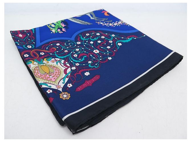 Hermès HERMES SCIARPA PERSIANO DI POESIA JULIE ABADIE CARRE 90 SETA SCIARPA IN SETA BLU - vista 10