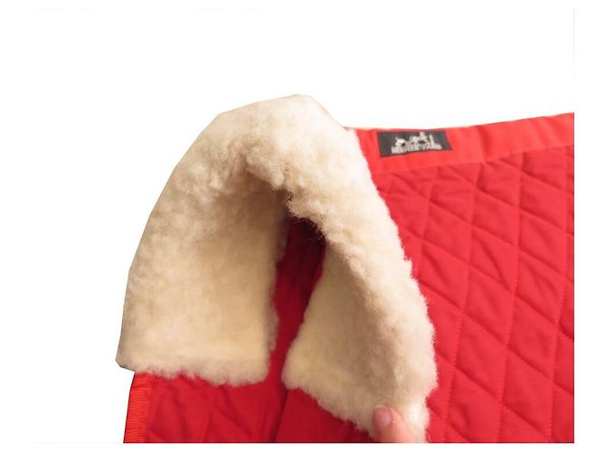 Hermès NEUF HERMES COUVERTURE DE PRESENTATION MATELASSE CHEVAL EN COTON ROUGE NEW - vue 4