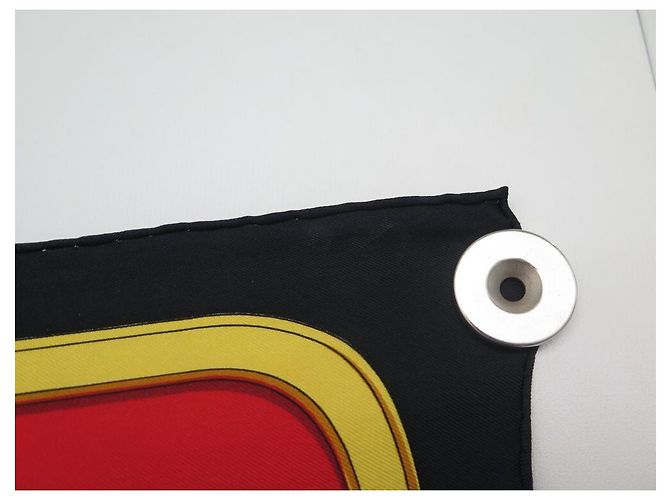 Hermès SCIARPA VINTAGE HERMES GRAND APPARAT JACQUES EUDEL CARRE 90 Sciarpa seta Nero - vista 8