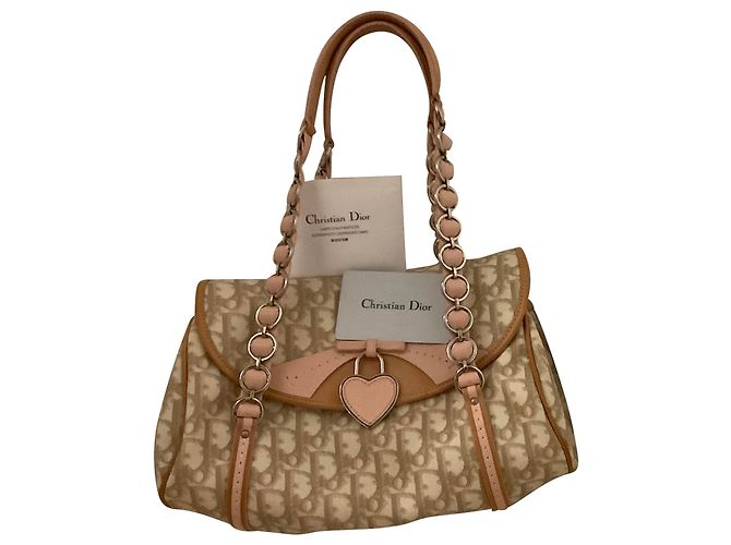 Borsa Dior Romantique Trotter con patta con monogramma in pelle rosa - vista 10