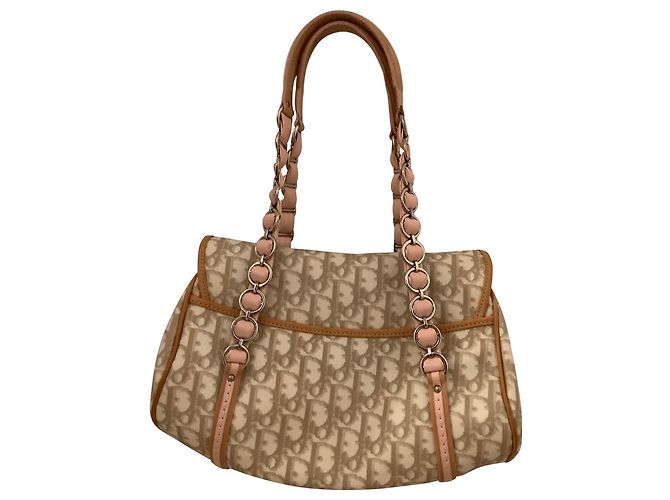 Borsa Dior Romantique Trotter con patta con monogramma in pelle rosa - vista 16