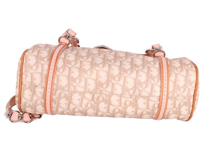 Borsa Dior Romantique Trotter con patta con monogramma in pelle rosa - vista 5