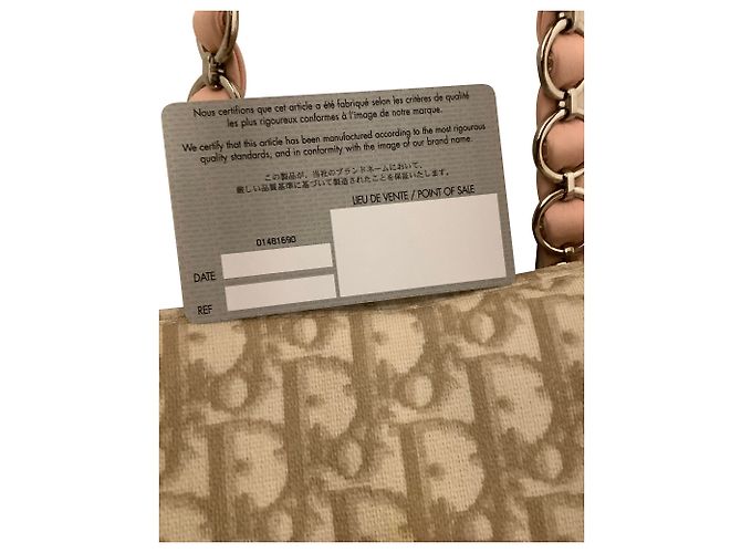 Borsa Dior Romantique Trotter con patta con monogramma in pelle rosa - vista 8