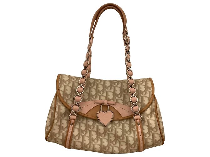 Borsa Dior Romantique Trotter con patta con monogramma in pelle rosa - vista 9