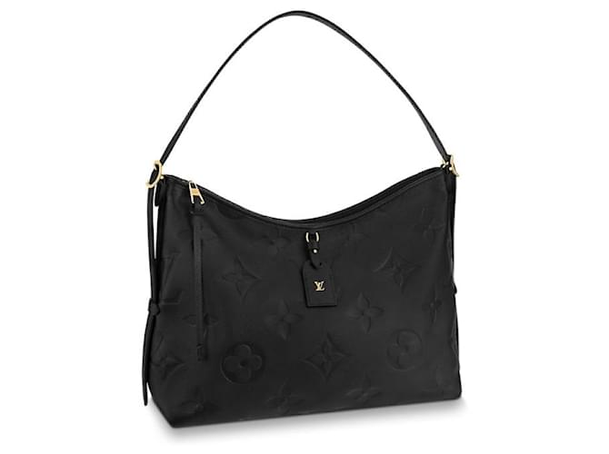 Louis Vuitton LV CarryAll MM Bag Black Leather ref.679465 Joli Closet